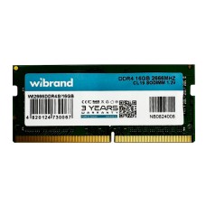 Оперативна пам'ять DDR4 Wibrand 16GB 2666MHz CL19 SODIMM (WI2666DDR4S/16GB)