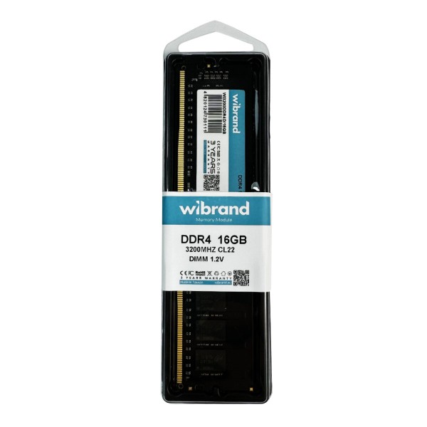 Оперативна пам'ять DDR4 Wibrand 16GB 3200MHz CL22 DIMM (WI3200DDR4D/16GB)