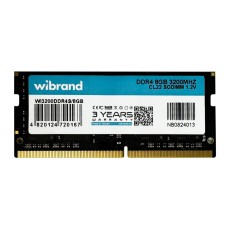 Оперативна пам'ять DDR4 Wibrand 8GB 3200MHz CL22 SODIMM (WI3200DDR4S/8GB)