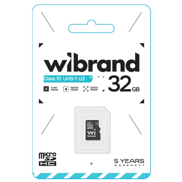 Карта пам'яті microSDHC (UHS-1 U3) Wibrand 32Gb class 10 (WICDHU3/32GB)