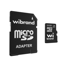 Карта пам'яті microSDHC (UHS-1) Wibrand 32Gb class 10 (adapter SD) (WICDHU1/32GB-A)