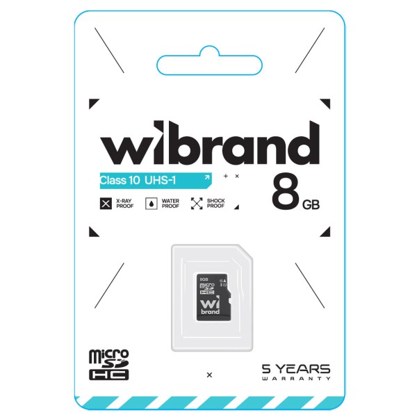 Карта пам'яті microSDHC Wibrand 8Gb class 10 (WICDHC10/8GB)