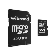 Карта пам'яті microSDHC (UHS-1) Wibrand 8Gb class 10 (adapter SD) (WICDHC10/8GB-A)