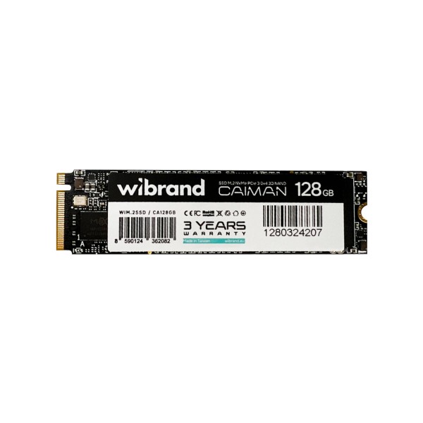 Накопичувач SSD M.2 Wibrand Caiman 128GB NVMe 2280 PCIe 3.0 3D NAND (WIM.2SSD/CA128GB)