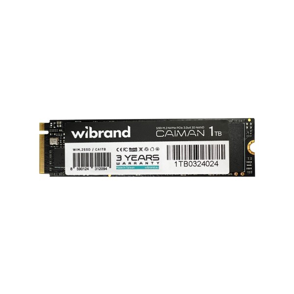 Накопичувач SSD M.2 Wibrand Caiman 1TB NVMe 2280 PCIe 3.0 3D NAND (WIM.2SSD/CA1TB)