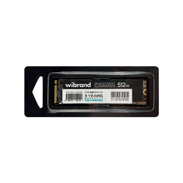 Накопичувач SSD M.2 Wibrand Caiman 512GB NVMe 2280 PCIe 3.0 3D NAND (WIM.2SSD/CA512GB)