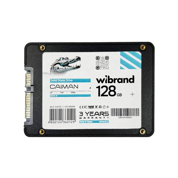 Накопичувач SSD Wibrand Caiman 128GB 2.5" 7mm SATAIII Bulk (WI2.5SSD/CA128GB)