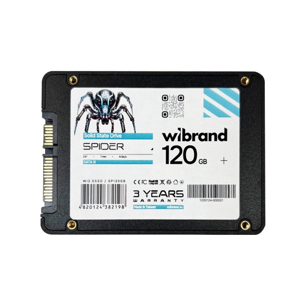 Накопичувач SSD Wibrand Spider 120GB 2.5" 7mm SATAIII Bulk (WI2.5SSD/SP120GB)
