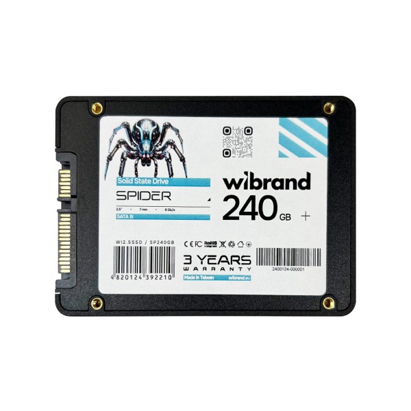 Накопичувач SSD Wibrand Spider 240GB 2.5" 7mm SATAIII Bulk (WI2.5SSD/SP240GB)