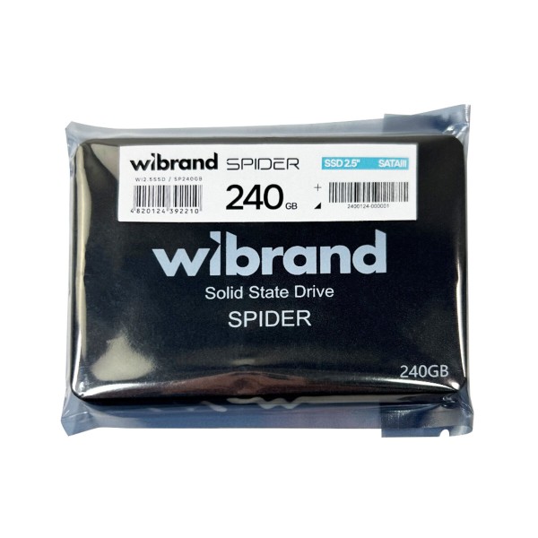 Накопичувач SSD Wibrand Spider 240GB 2.5" 7mm SATAIII Bulk (WI2.5SSD/SP240GB)