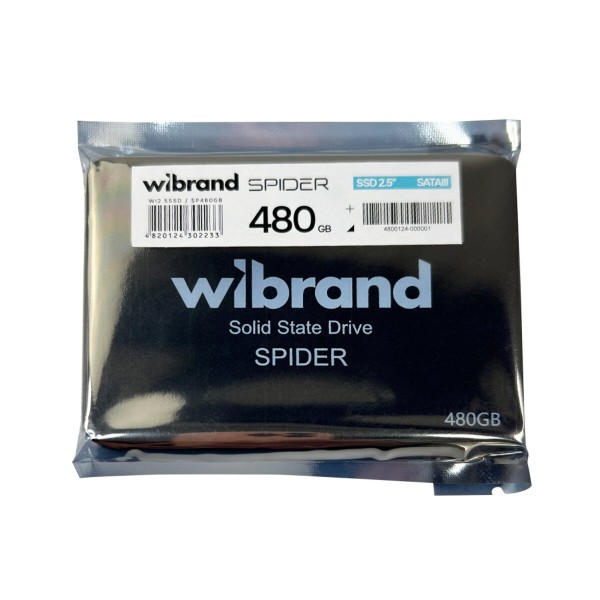 Накопичувач SSD Wibrand Spider 480GB 2.5" 7mm SATAIII Bulk (WI2.5SSD/SP480GB)