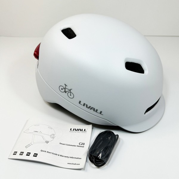 Захисний шолом Livall C20 (L) White (57-61см), сигнал стопів (LIV-000C20-4342)
