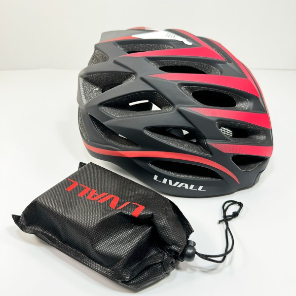 Захисний шолом Livall BH62 NEO (L) Black&Red (55-61см), акустика, мікрофон, сигнали поворотів та стопів, додаток, пульт BR80, Bluetooth (LIV-TBH62N-1041)