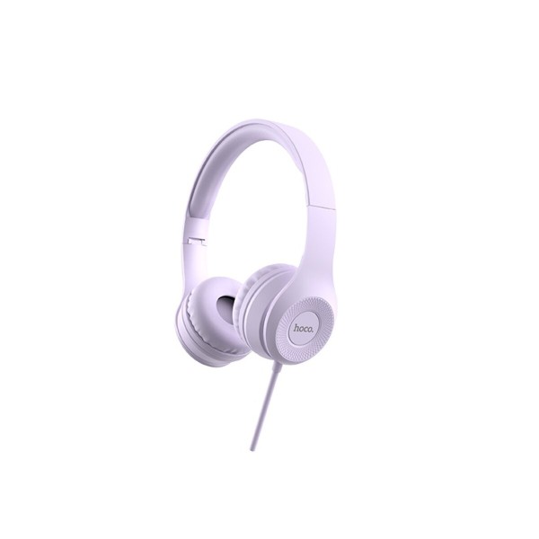 Навушники HOCO W21 Graceful charm wire control headphones Purple (6931474708304)