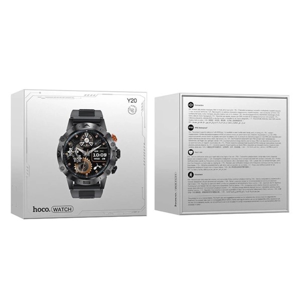 Смарт-годинник HOCO Y20 Smart sports watch(call version) Black (6942007619400)