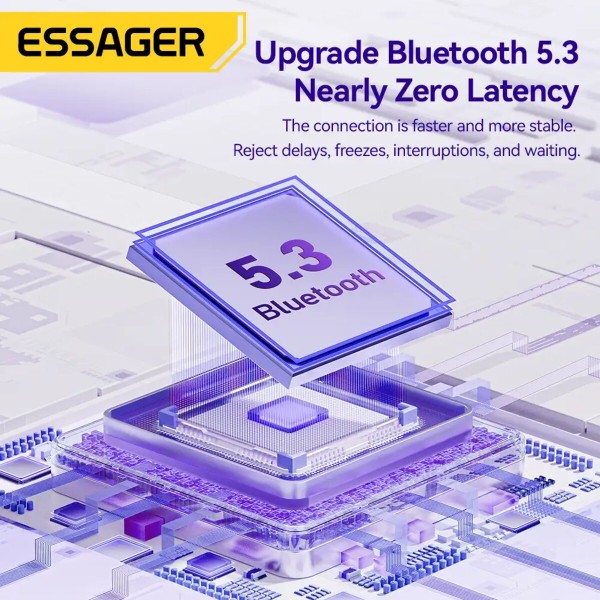 Бездротові навушники ESSAGER (color box) Shining TWS Bluetooth earphones White (EEJTW-SL02)