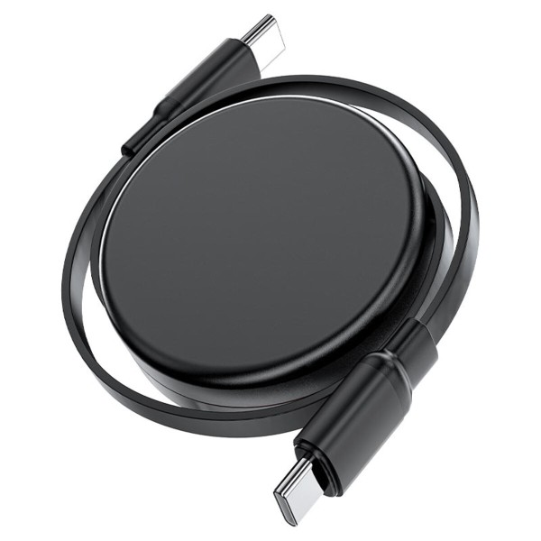 Кабель ACEFAST C13-03 USB-C to USB-C dual retraction charging data cable Black (6974316280132)