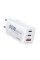 Мережевий зарядний пристрій Usams US-CC110 T33 65W 3 Ports GaN Mini Fast Charger white (CC110TC02)