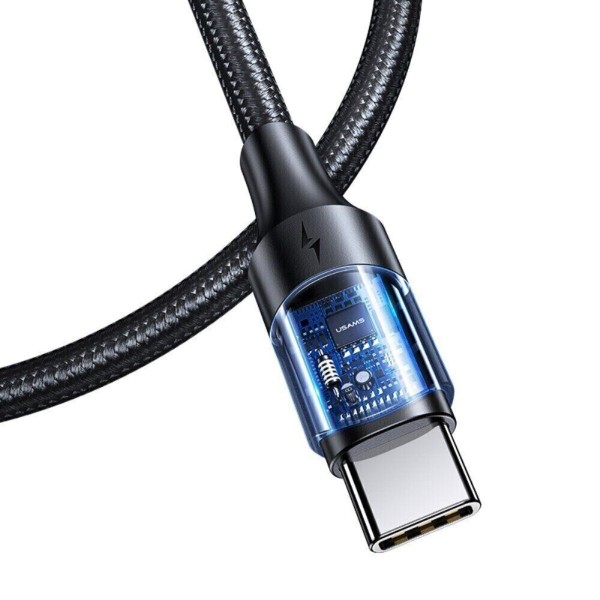 Кабель Usams US-SJ524 U71 Type-C To Type-C 100W PD Fast Charging & Data Cable 1.2m black (SJ524USB01)