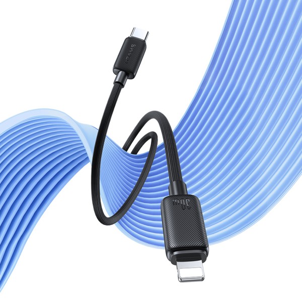 Кабель Usams US-SJ691 60W Striped Data Cable Type-C To Type-C-KY Series 1M black (SJ691USB01)