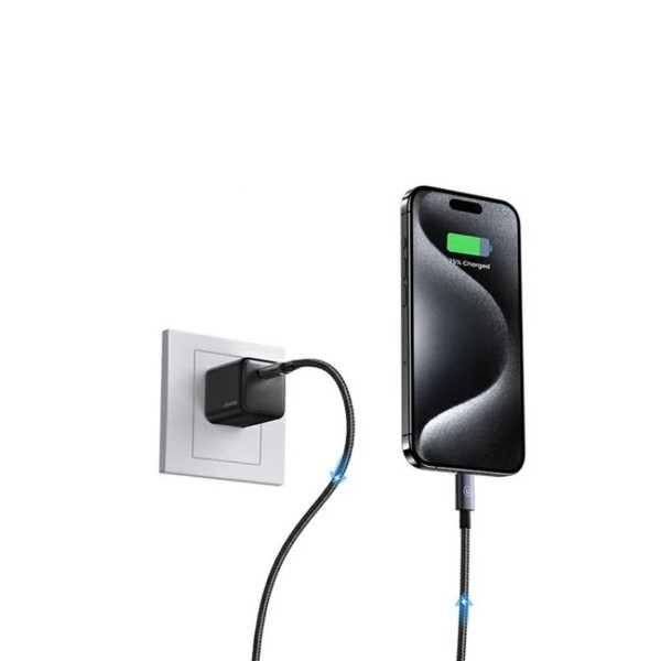 Кабель Usams US-SJ679 Type-C To Lightning 30W Aluminum Alloy Fast Charging & Data Cable -Sufeng Series tarnish 0.25m (SJ679USB01)