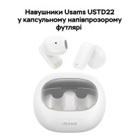 Бездротові навушники Usams US-TD22 TWS Earbuds - TD Series BT5.3 white (BHUTD01)