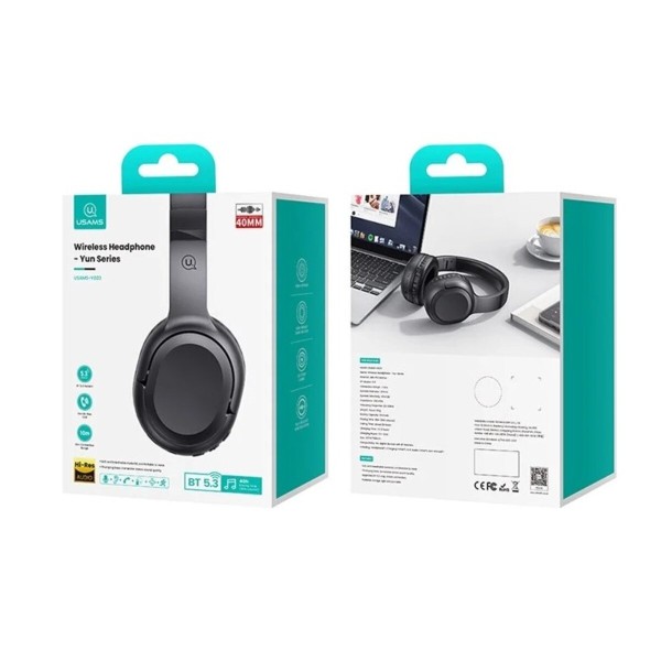 Бездротові навушники Usams USAMS-YG23 Wireless Headphone-Yun Series black (TDLYEJYX01)