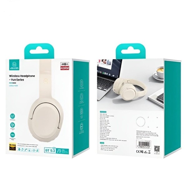 Бездротові навушники Usams USAMS-YG23 Wireless Headphone-Yun Series beige (TDLYEJYX02)