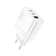 Мережевий зарядний пристрій WUW-C199 PD65W+PD20W+QC18W GaN C white (6972573336715)