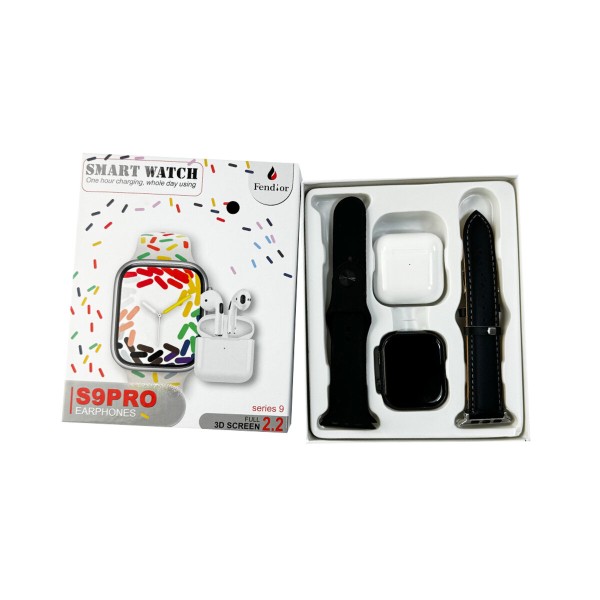 Смарт-годинник Fendior S9 Pro+TWS Black (FendiorS9PBlack)