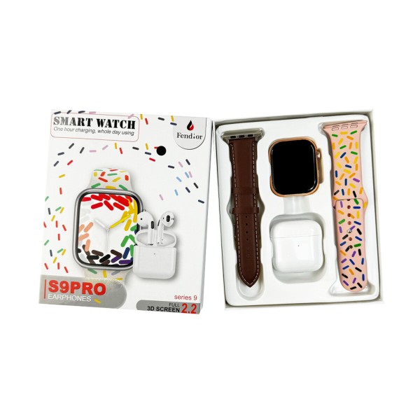 Смарт-годинник Fendior S9 Pro+TWS Gold (FendiorS9PGold)