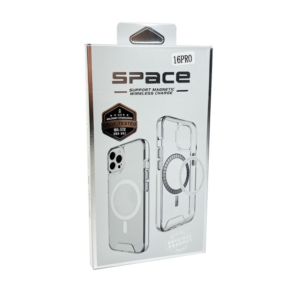 Чохол для смартфона Space Magnetic for Apple iPhone 16 Pro Transparent (SpaceMAG16pClear)