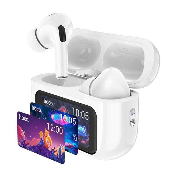 Бездротові навушники HOCO EW72 Soar true wireless ANC Noise Reduction touch screen BT headset White (6942007629829)