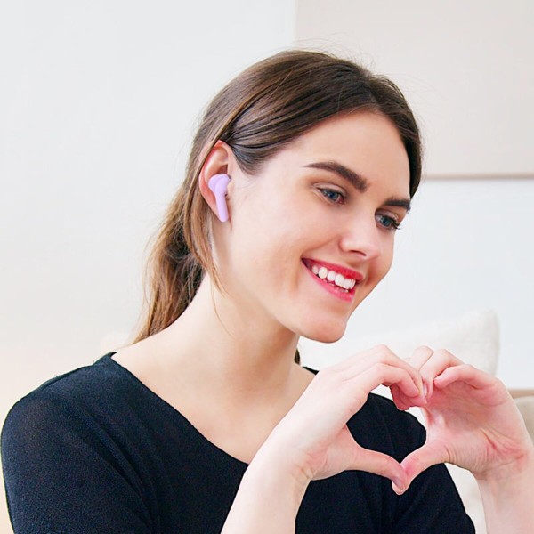 Бездротові навушники HOCO EW39 Bright true wireless ENC BT headset Purple (6931474794611)