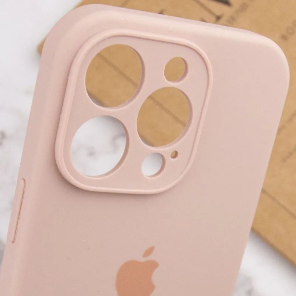 Чохол для смартфона Silicone Full Case AA Camera Protect for Apple iPhone 14 Pro Max 15,Pink Sand (FullAAi14PM-15)