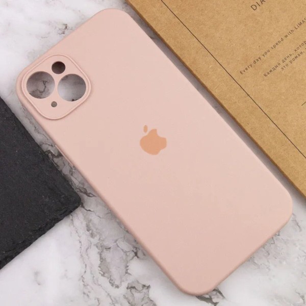 Чохол для смартфона Silicone Full Case AA Camera Protect for Apple iPhone 15 15,Pink Sand (FullAAi15-15)