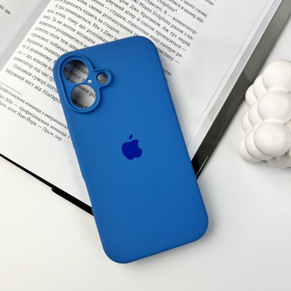 Чохол для смартфона Silicone Full Case AA Camera Protect for Apple iPhone 16 3,Royal Blue (FullAAi16-3)