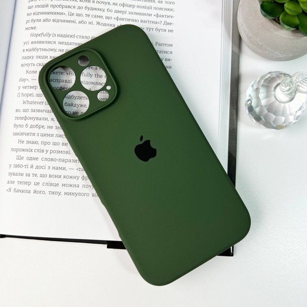 Чохол для смартфона Silicone Full Case AA Camera Protect for Apple iPhone 16 Pro 40,Atrovirens (FullAAi16P-40)