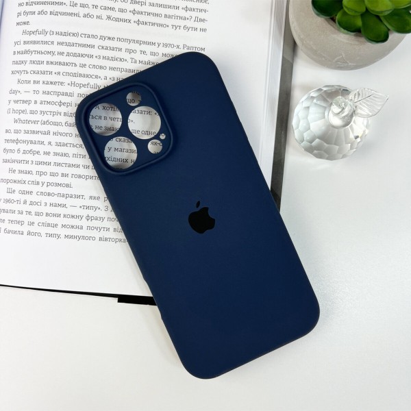 Чохол для смартфона Silicone Full Case AA Camera Protect for Apple iPhone 16 Pro 7,Dark Blue (FullAAi16P-7)