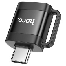 Адаптер HOCO UA31C Type-C male to USB female OTG adapter Black (6942007628129)