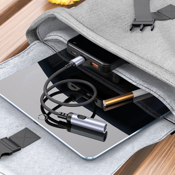 Кабель Hoco UA30 Type-C mini cigarette lighter Black (6942007625562)