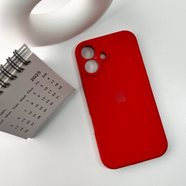 Чохол для смартфона Silicone Full Case AA Camera Protect for Apple iPhone 16 43,Berry Red (FullAAi16-43)