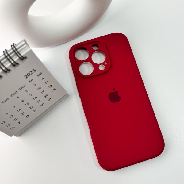Чохол для смартфона Silicone Full Case AA Camera Protect for Apple iPhone 16 Pro 21,Rose Red (FullAAi16P-21)