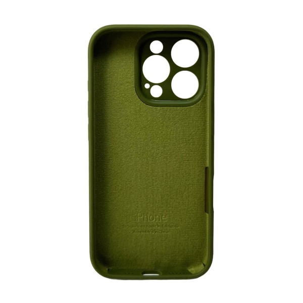 Чохол для смартфона Silicone Full Case AA Camera Protect for Apple iPhone 16 Pro 29,Army Green (FullAAi16P-29)