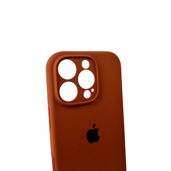 Чохол для смартфона Silicone Full Case AA Camera Protect for Apple iPhone 16 Pro 42,Saddle Brown (FullAAi16P-42)