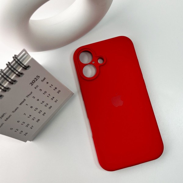 Чохол для смартфона Silicone Full Case AA Camera Protect for Apple iPhone 16 Pro 43,Berry Red (FullAAi16P-43)