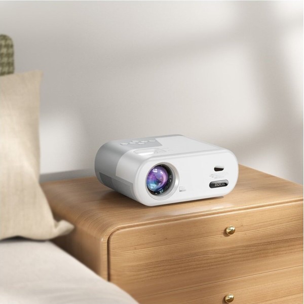 Проектор HOCO DT2 smart projector(720P Android version)(EU) Gray white (6942007629645)