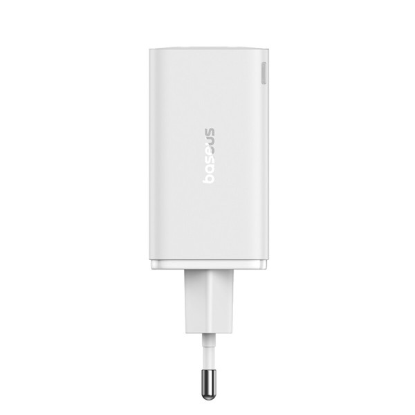 Мережевий зарядний пристрій Baseus GaN6 Pro Fast Charger 2C+2U 65W  EU Moon White((With:Mini White Cable Type-C to Type-C 100W(20V/5A) 1m White） (P10162701213-00)