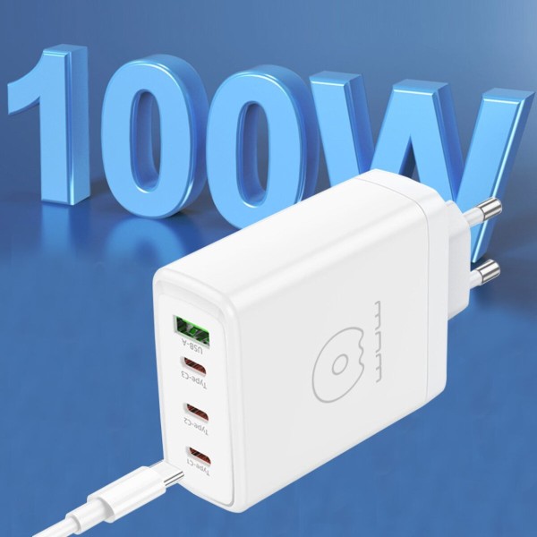 Мережевий зарядний пристрій WUW-C158 1USB 3Type-C PD100W white (WUW-C158)