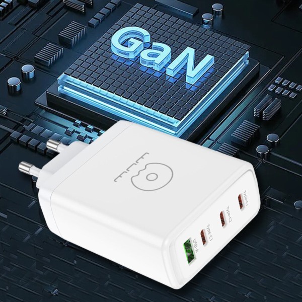 Мережевий зарядний пристрій WUW-C158 1USB 3Type-C PD100W white (WUW-C158)